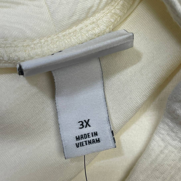 AVA & VIV 3X plus cream color super soft cowl neck pullover sweatshirt NWT B112 - Picture 6 of 9